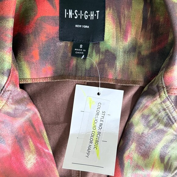 Insight New York Womens Vegan Leather Moto Jacket Size 8 - Picture 3 of 11